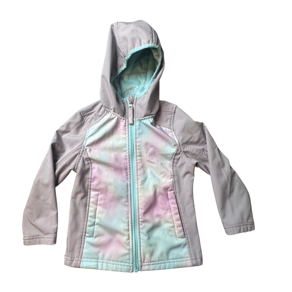 Free‎ Country Jacket Kids 5/6 Gray Tie Dye Hoodie FC290897371 Softshell Fleece